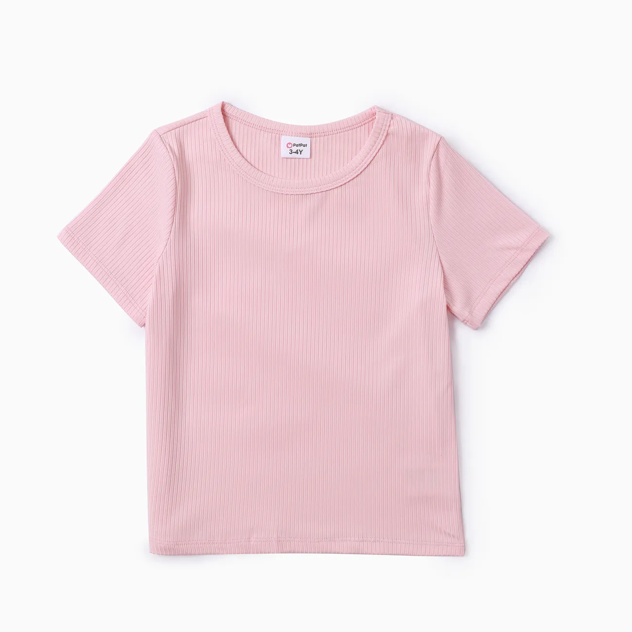 Enfant en bas âge Fille Décontracté Manches courtes T-Shirt Rose big image 1