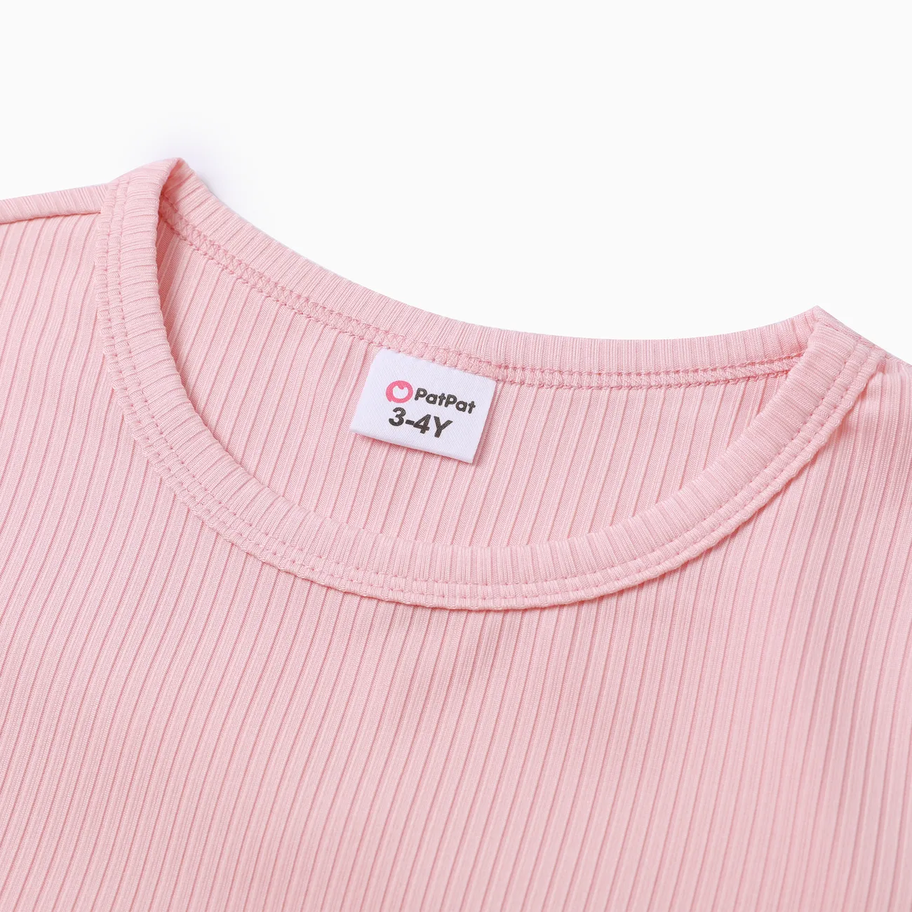 Kleinkinder Mädchen Lässig Kurzärmelig T-Shirts rosa big image 1