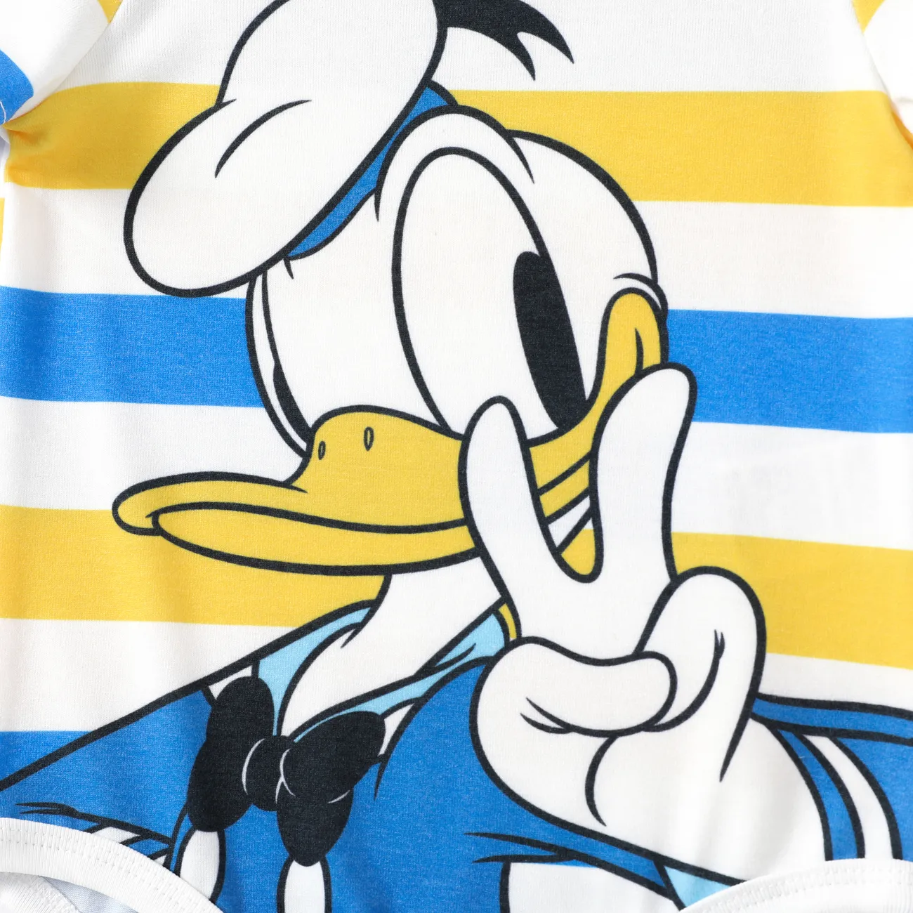 Disney Mickey and Friends Baby Boys/Girls Donald Duck 1pc Naia™ Striped Print Onesie BLUEWHITE big image 1