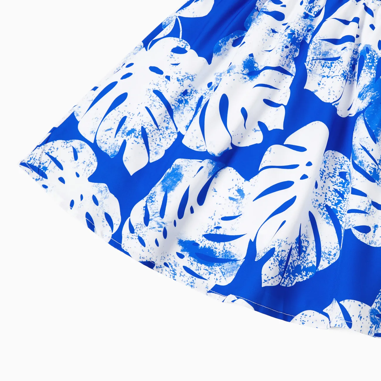 Looks familiares Flor grande Camiseta sin mangas Conjuntos combinados para familia Conjuntos Azul big image 1