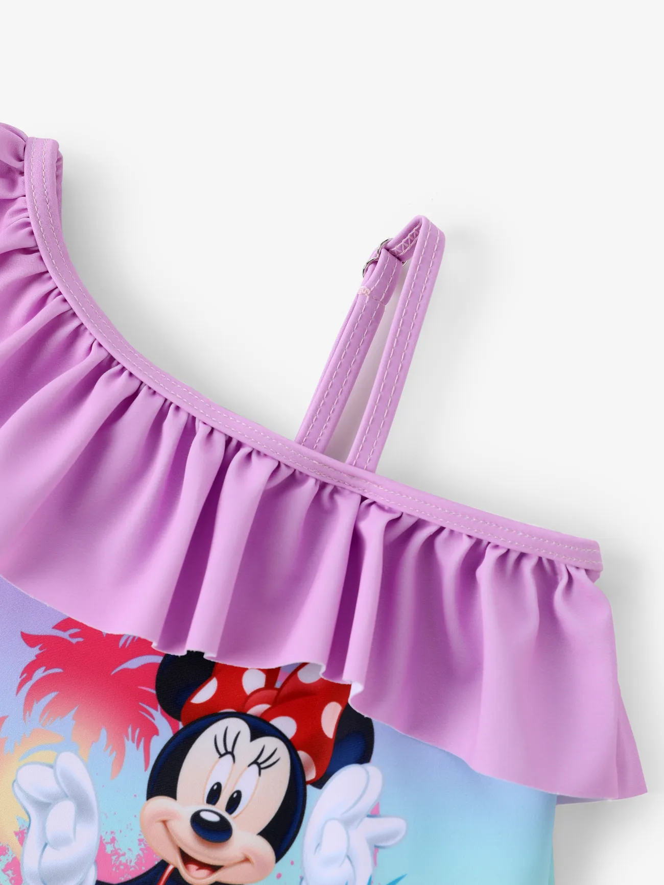 Disney Mickey and Friends Mädchen Abgeschrägte Schulter Kindlich Badebekleidung bunt big image 1