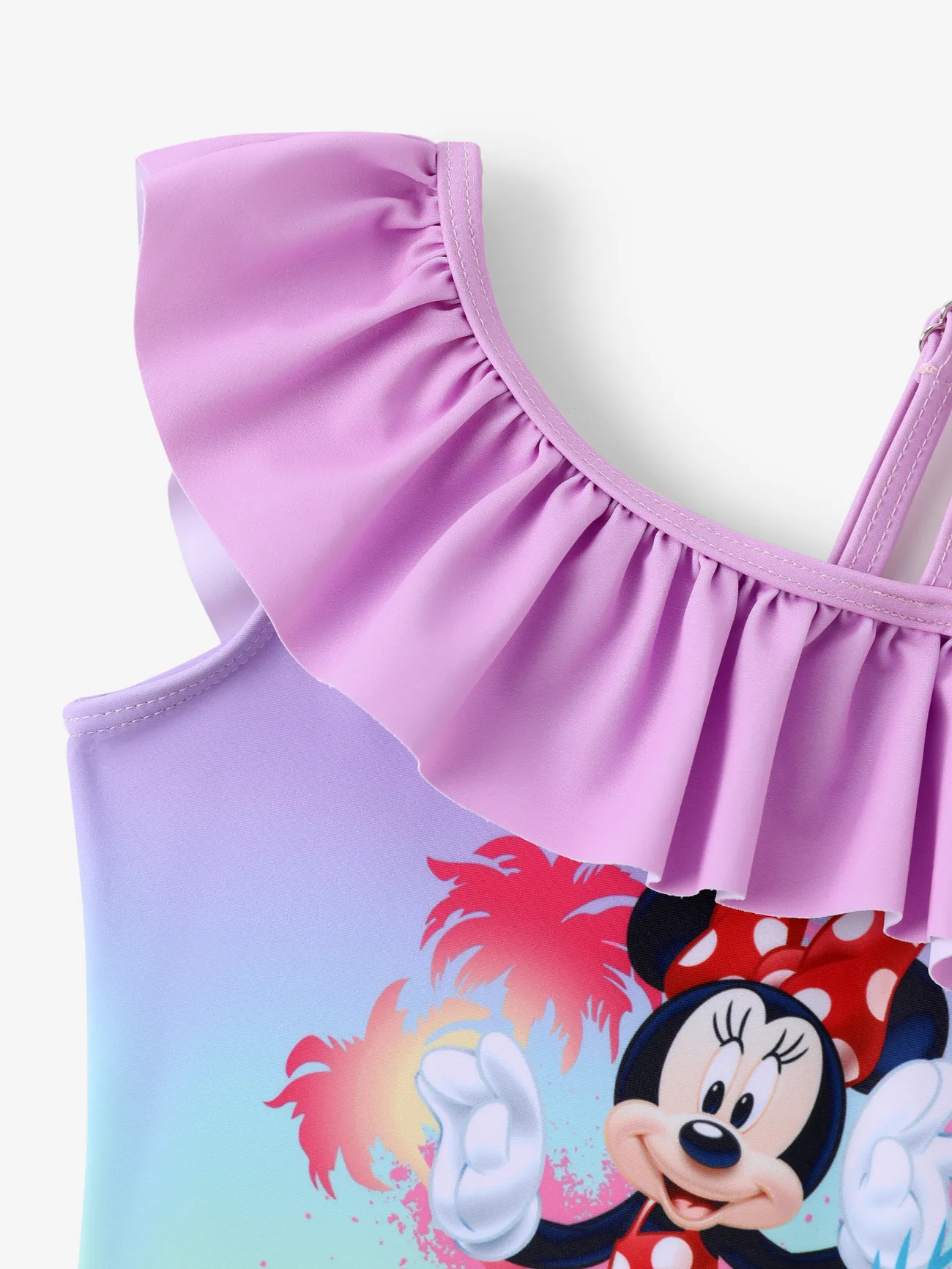 Disney Mickey and Friends حريمي كتف مائل طفولي ملابس سباحة زاهى الألوان big image 1