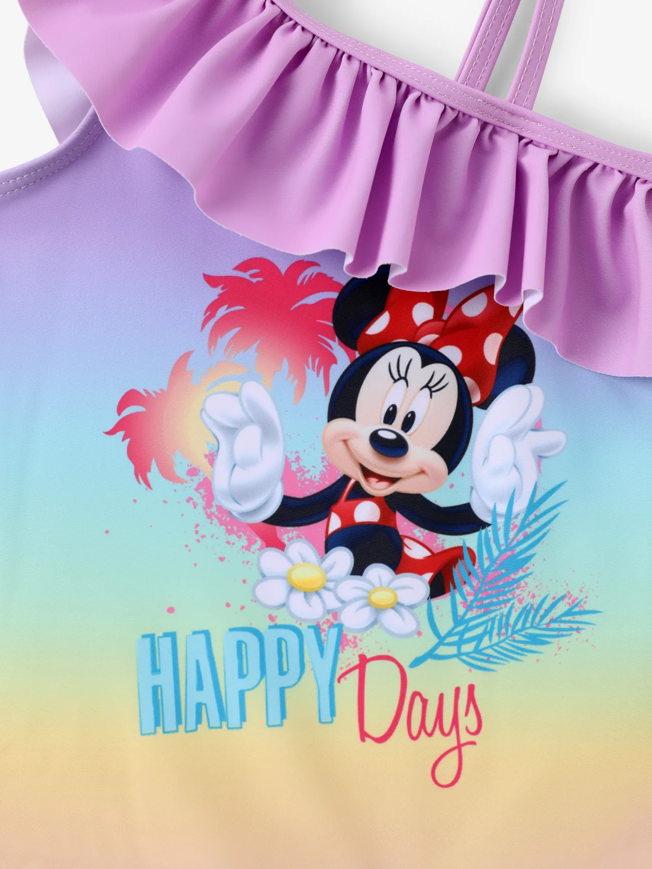 Disney Mickey and Friends Mädchen Abgeschrägte Schulter Kindlich Badebekleidung bunt big image 1