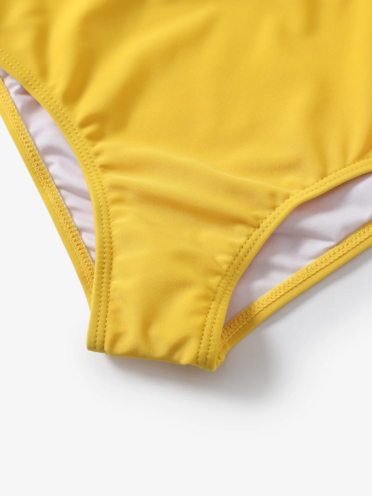Kid Girl 3pcs Sunflower Bandage Tight Swimsuits Set Yellow big image 1
