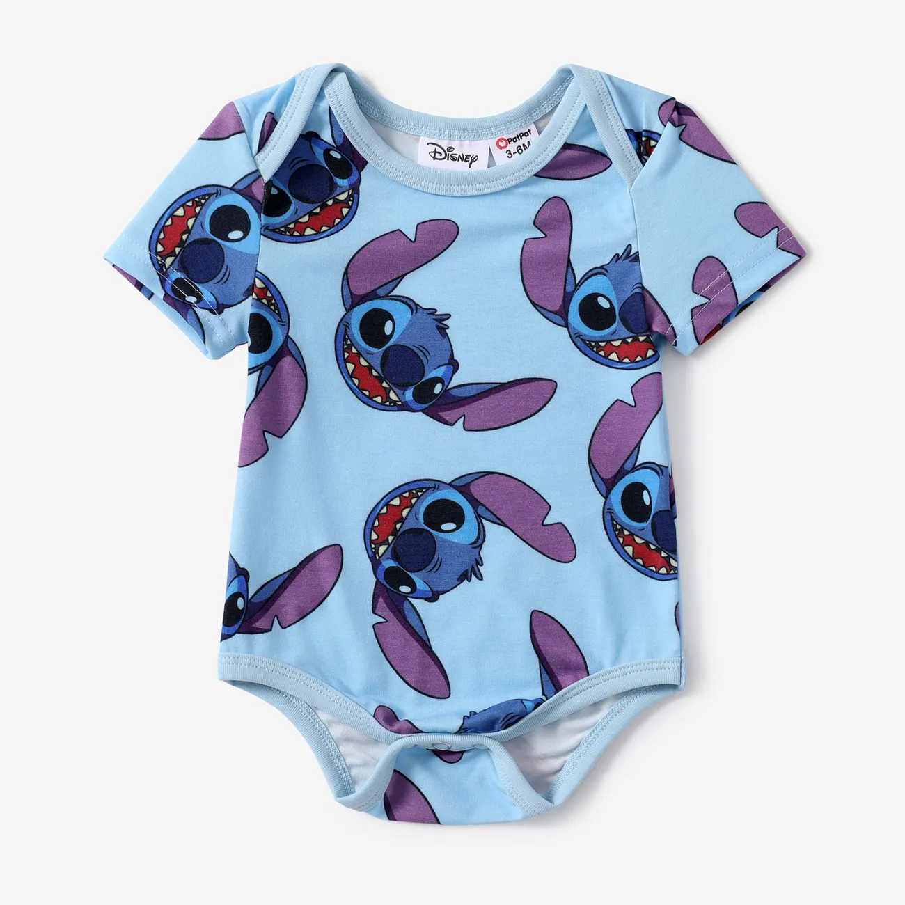 Disney Stitch Baby Boys Naia™ Character Print Tank Top with Shorts Set  Blue big image 1