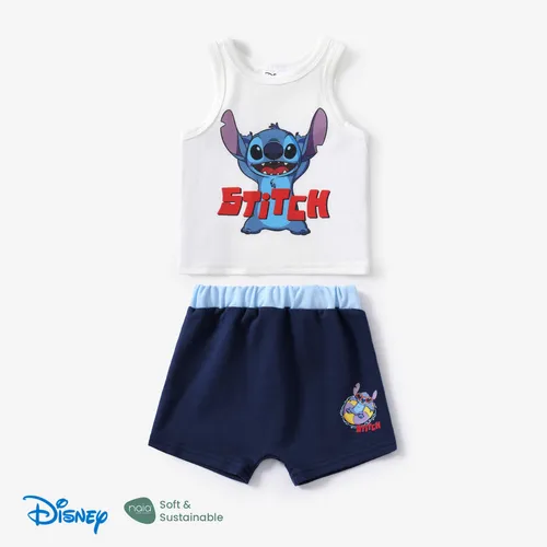 Disney Stitch Baby Boys Naia™ Character Print Camiseta sin mangas con conjunto de pantalones cortos 