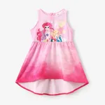 Disney Princess Criança Menina Costuras de tecido Bonito Vestidos Rosa