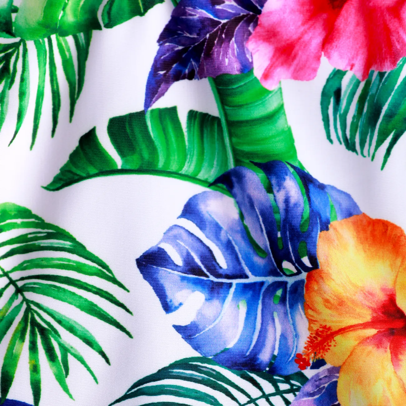 Bambino piccolo Ragazza Canotta Dolce Piante e fiori tropicali Costumi da bagno colorato big image 1