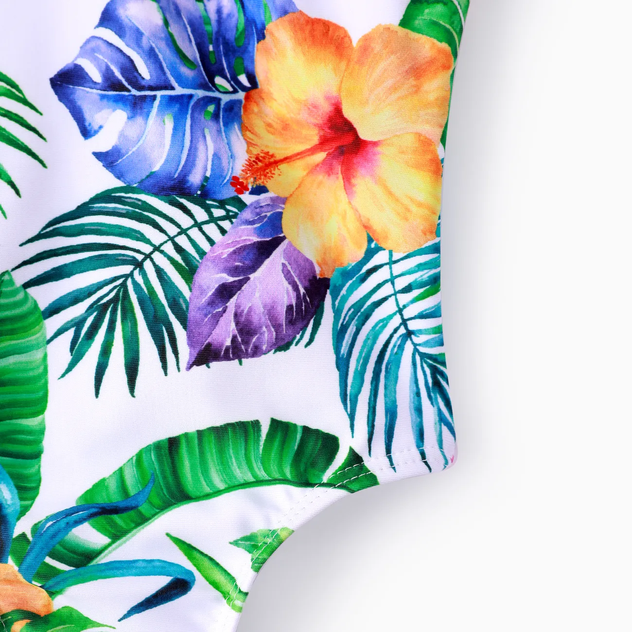 Bambino piccolo Ragazza Canotta Dolce Piante e fiori tropicali Costumi da bagno colorato big image 1