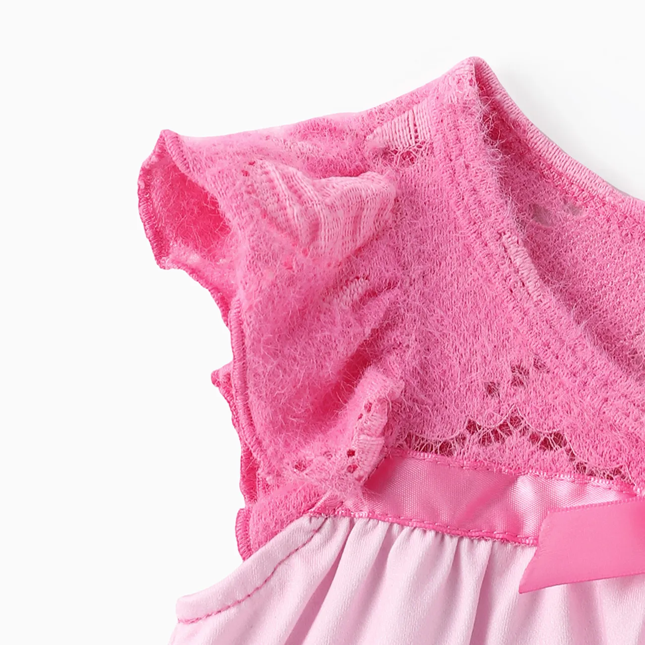 Les Bisounours Bébé Couture de tissus Enfantin Manches courtes Robe Rose big image 1