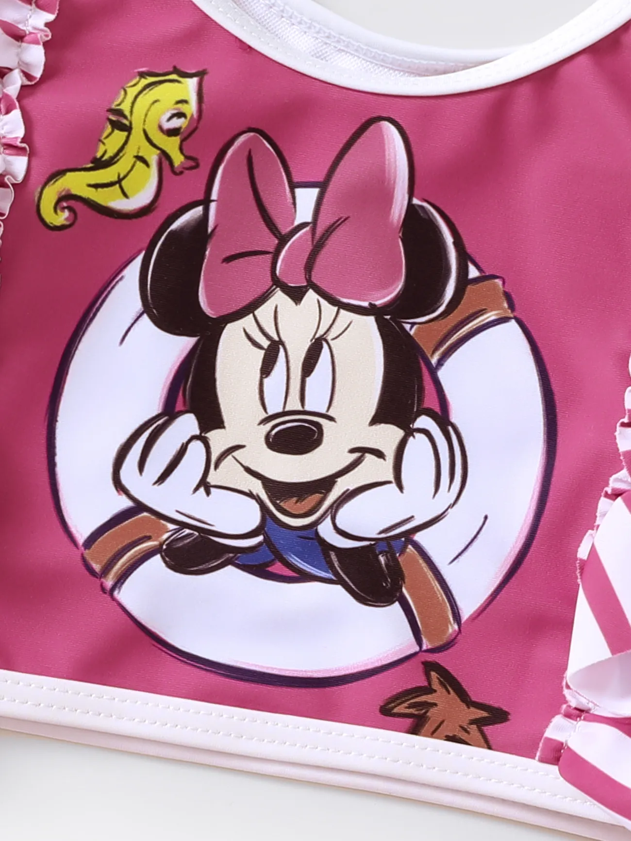 Roseo - Disney Mickey and Friends Toddler Girls 2pcs Minnie Print Ruffle Swimsuit - image 3