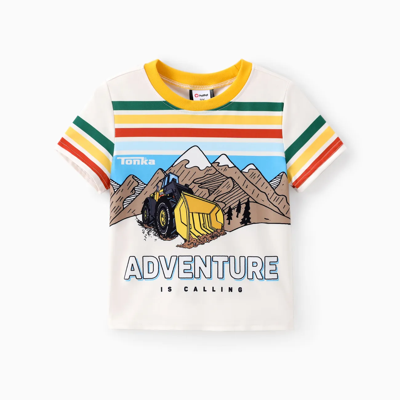 Tonka Toddler Boys 1pc Trunk with Mountain Print T-shirt  OffWhite big image 1