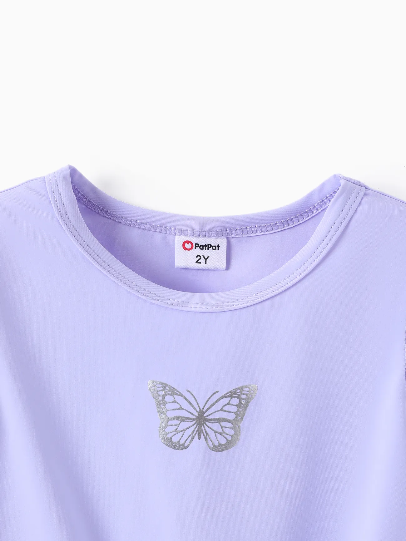 Ensemble de 2 t-shirts et leggings pour tout-petits / enfants Violet big image 1