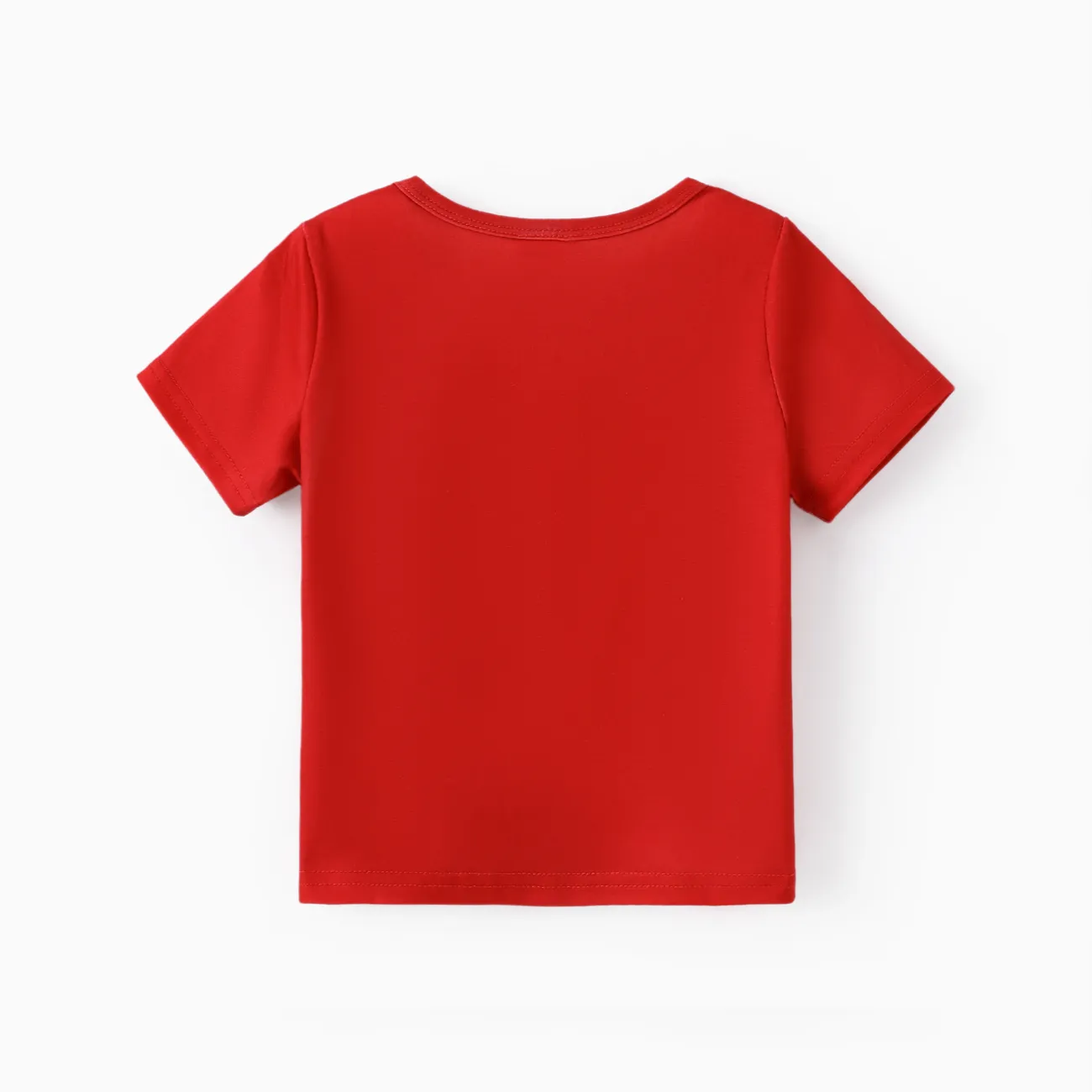 Toddler Boy Vehicle Print Short-sleeve Tee Red big image 1