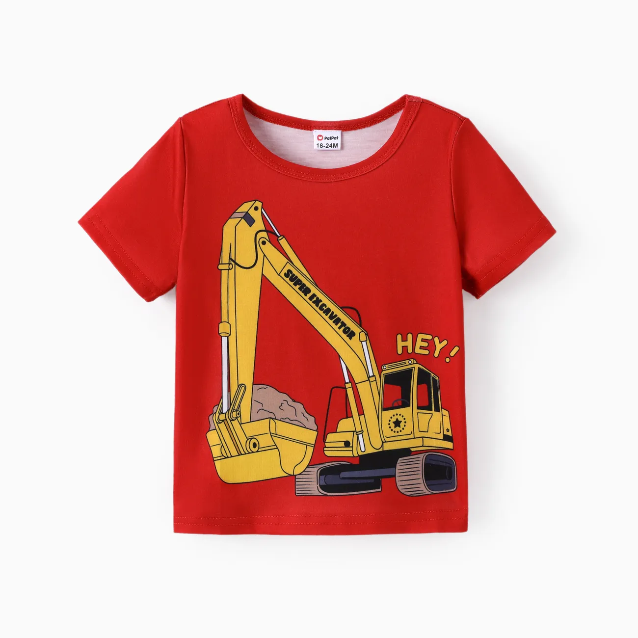Enfant en bas âge Garçon Enfantin Manches courtes T-Shirt Rouge big image 1