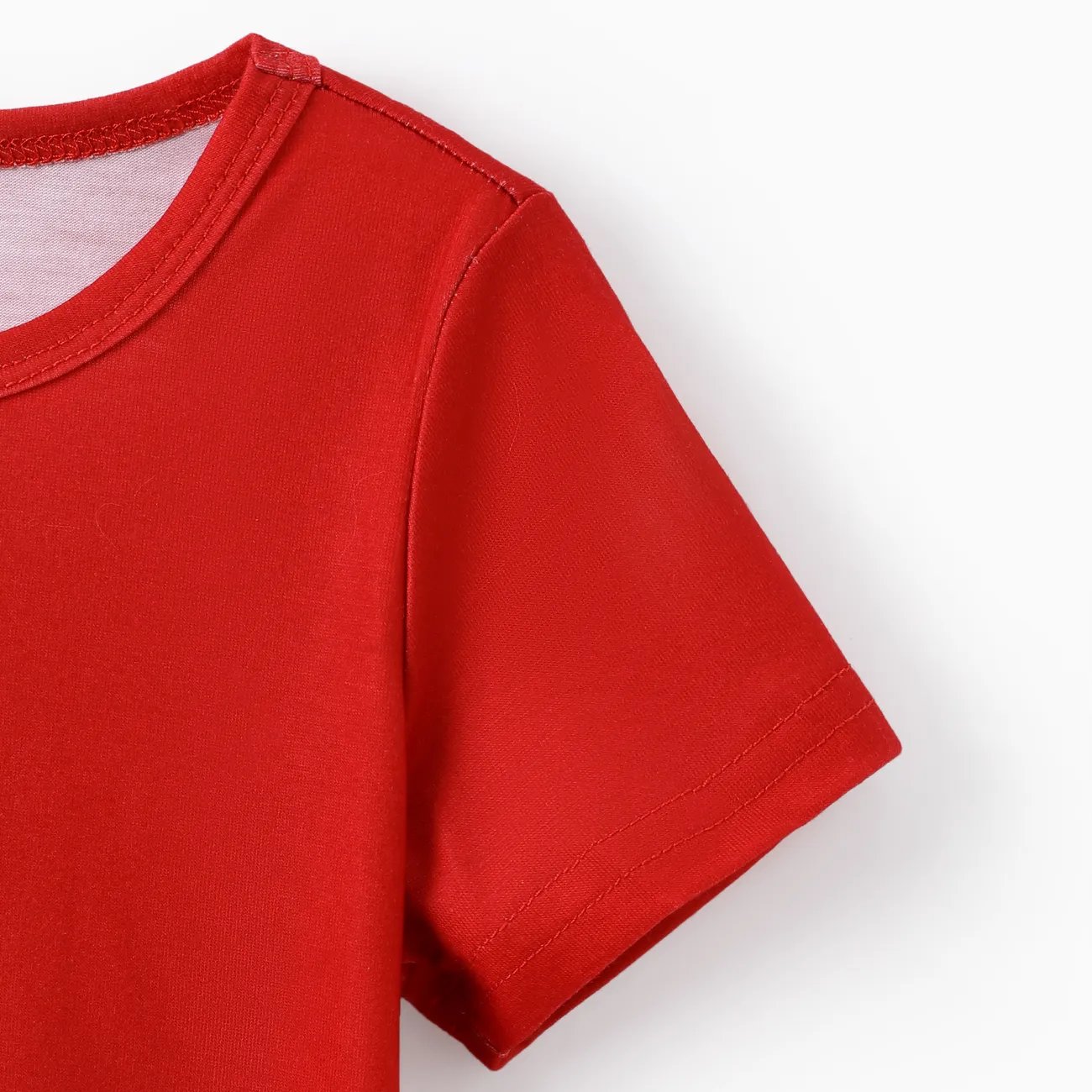 Enfant en bas âge Garçon Enfantin Manches courtes T-Shirt Rouge big image 1