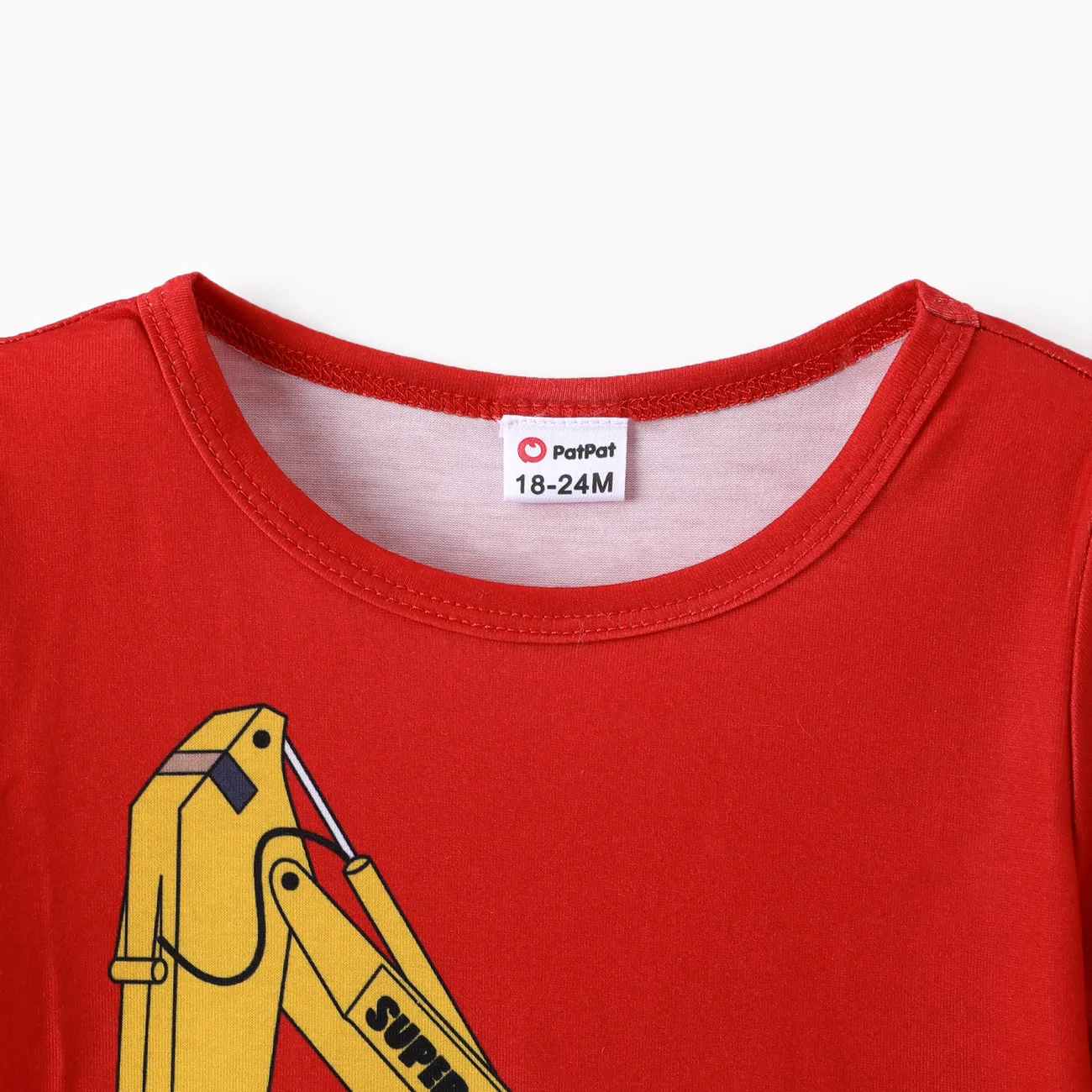 Toddler Boy Vehicle Print Short-sleeve Tee Red big image 1