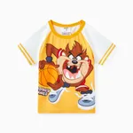 Looney Tunes 兒童/幼兒男孩拼色籃球運動 T 恤 黃白