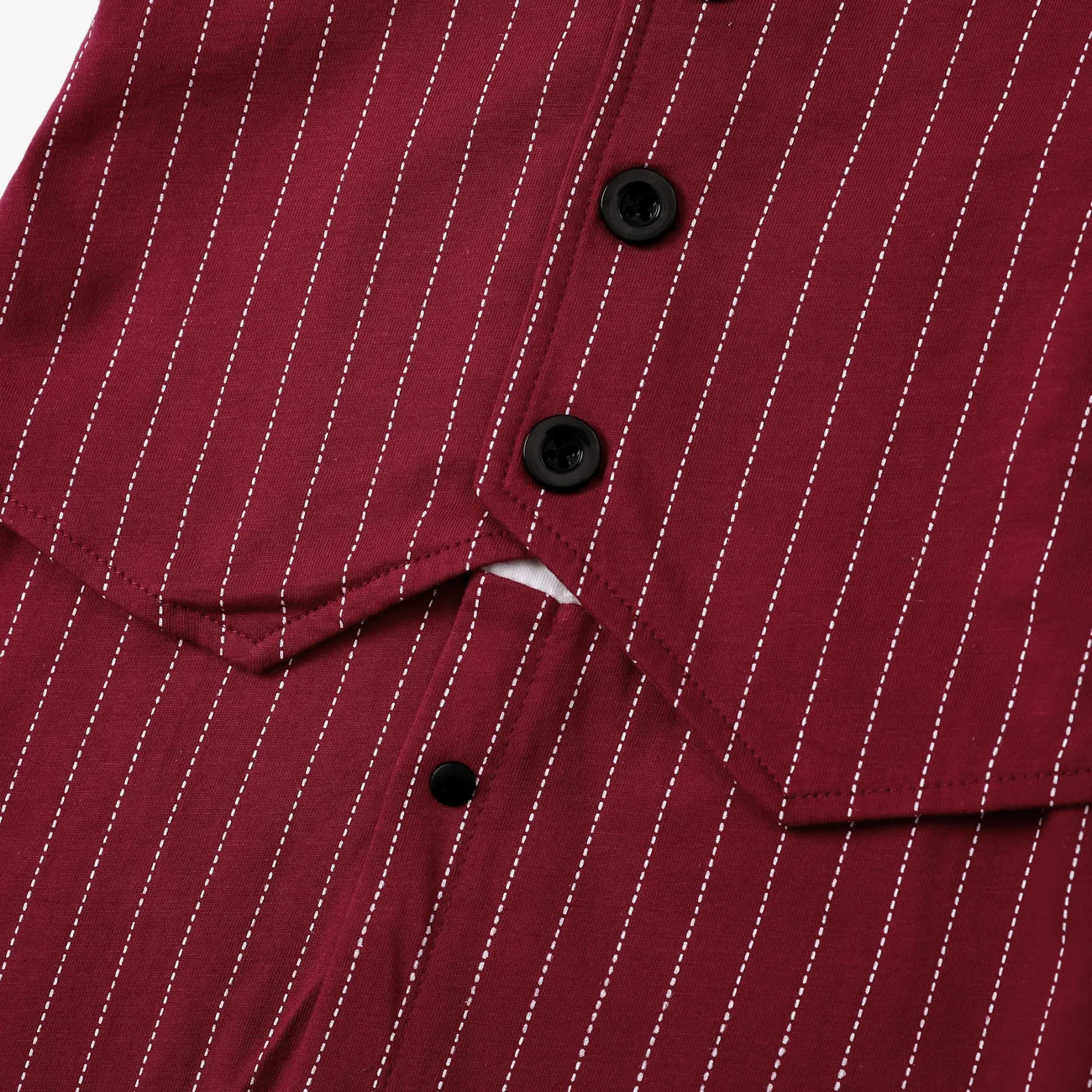 2pcs Baby Boy Cotton Classic Stripe Short Sleeve Lapel Jumpsuit Red big image 1