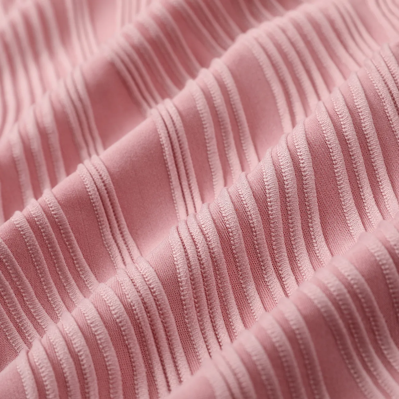 Kid Girl's Cool Breathable Wave Pattern Sweatpants Pink big image 1