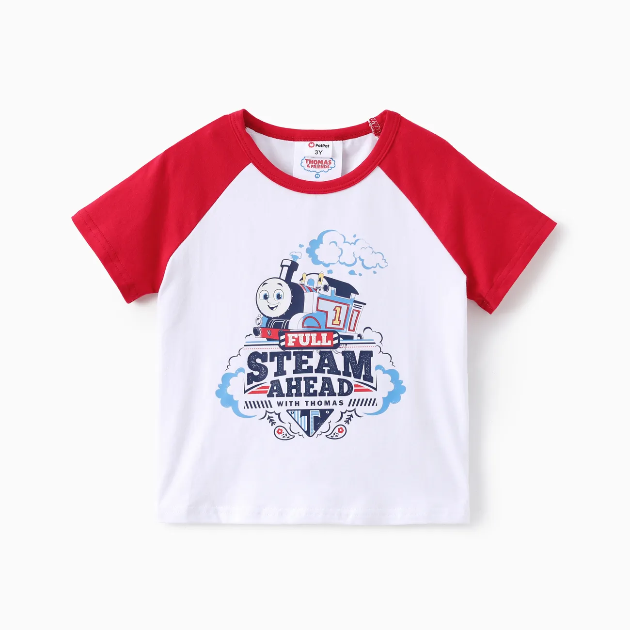 Thomas & Friends 2 unidades Niño pequeño Chico Costura de tela Infantil conjuntos de camiseta Bloque de color big image 1