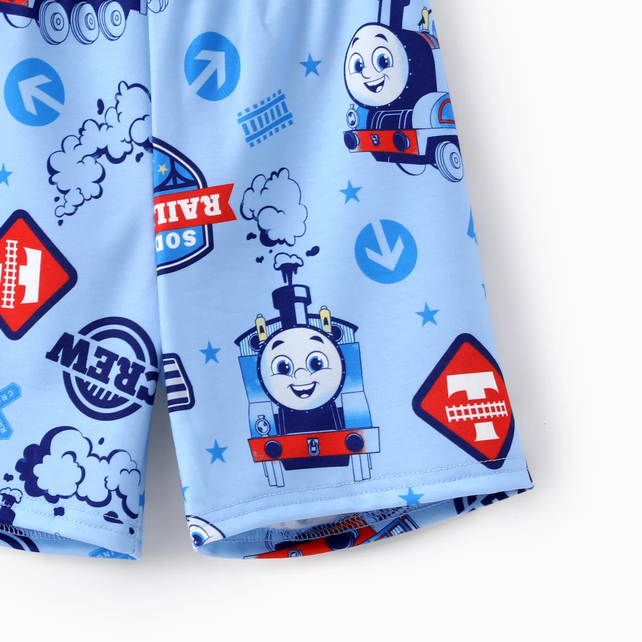 Thomas & Friends 2 unidades Criança Menino Costuras de tecido Infantil conjuntos de camisetas Bloco de Cor big image 1