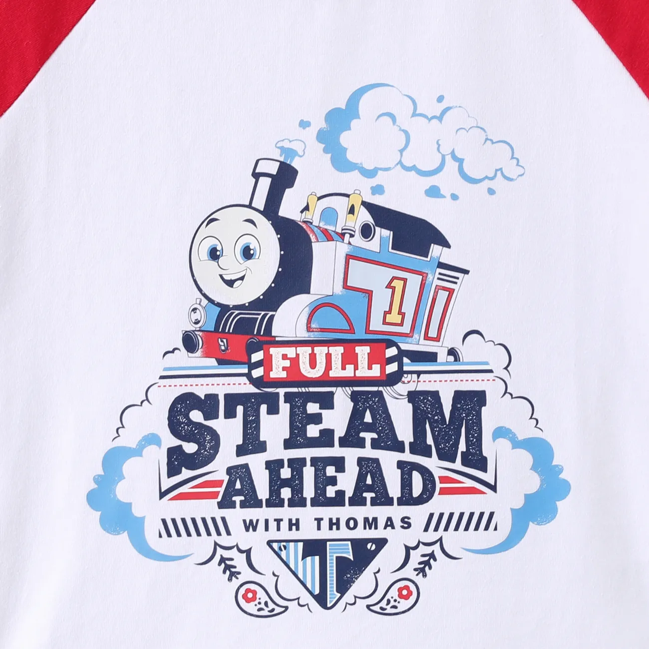 Thomas and Friends Toddler Boys 2pcs Cotton Train Character with Letter Print Tee with Shorts Set Color block big image 1