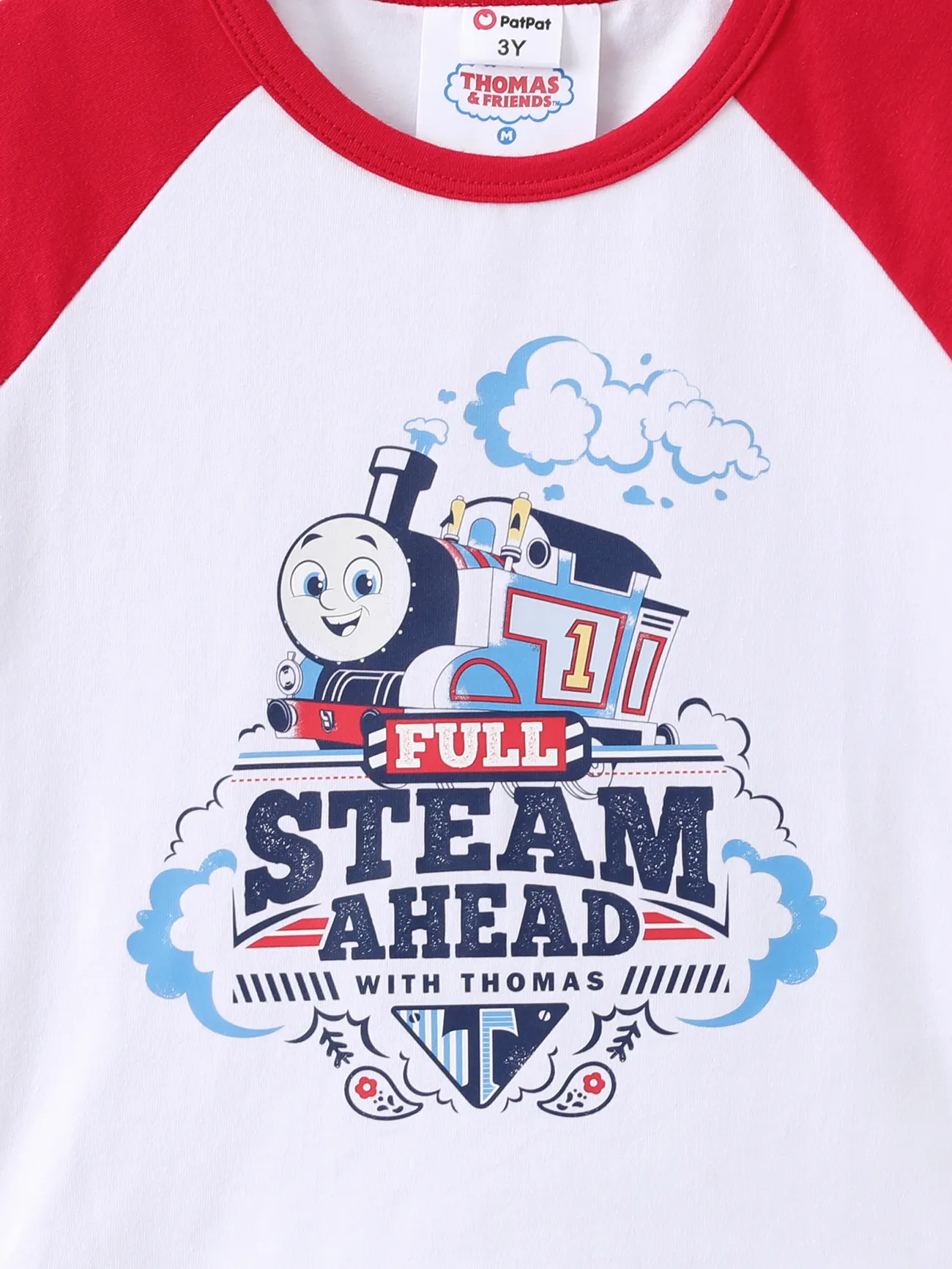 Thomas and Friends Toddler Boys 2pcs Cotton Train Character with Letter Print Tee with Shorts Set Color block big image 1