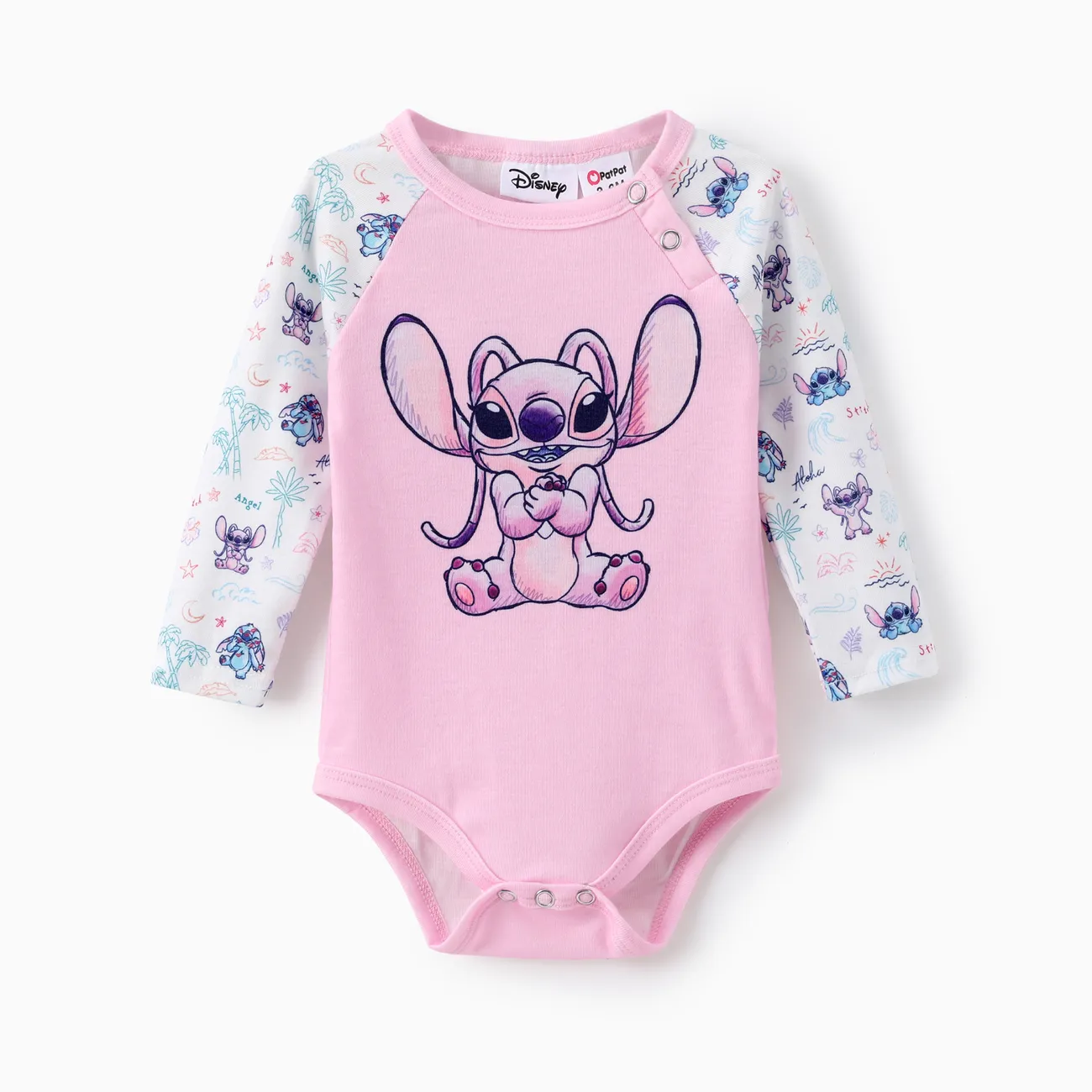 Ponto Disney 2 unidades Bebé Unissexo Costuras de tecido Infantil Manga comprida Conjunto para bebé Rosa big image 1