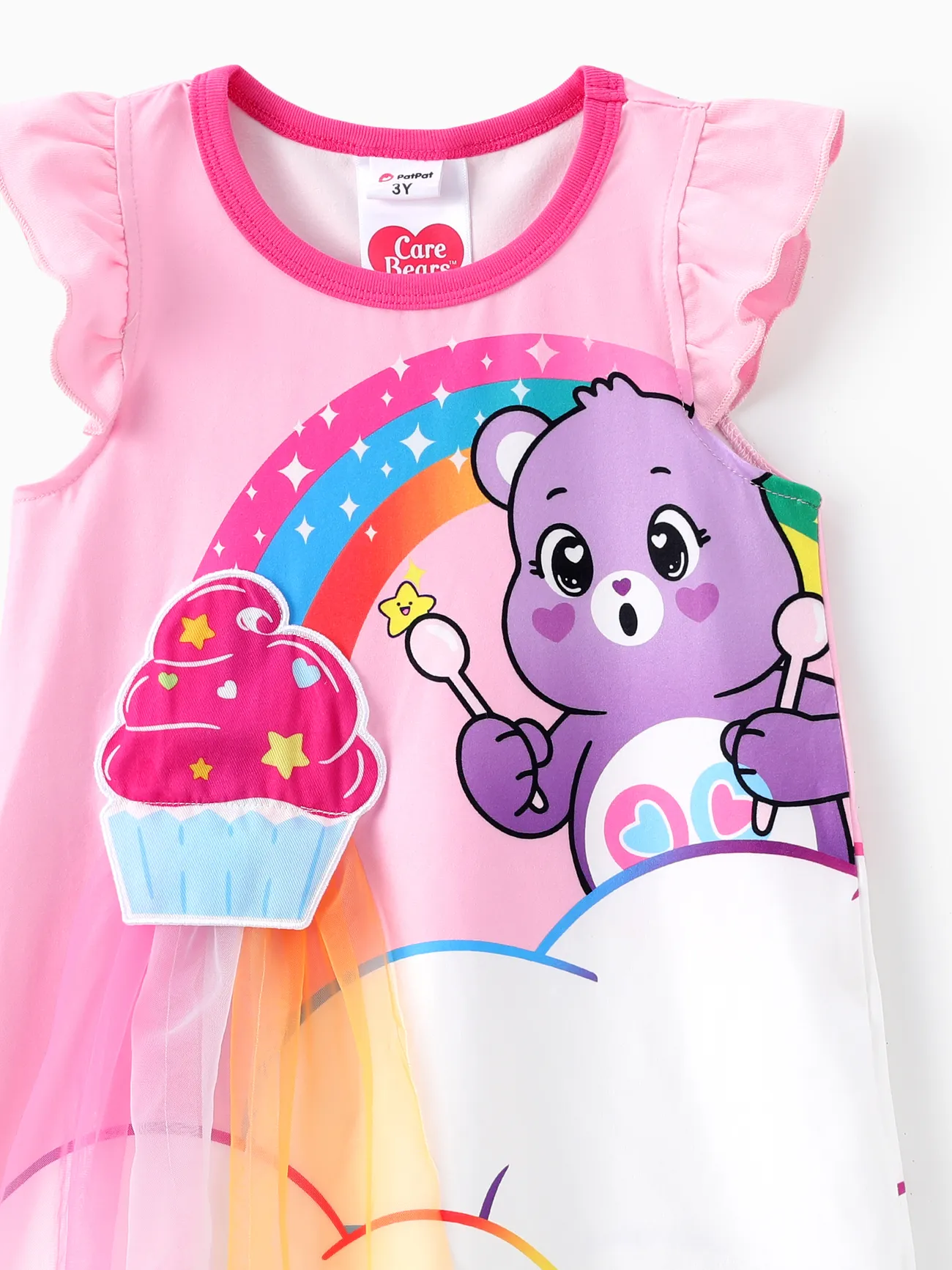 愛心小熊 小童 女 立體造型 童趣 連衣裙 粉色 big image 1