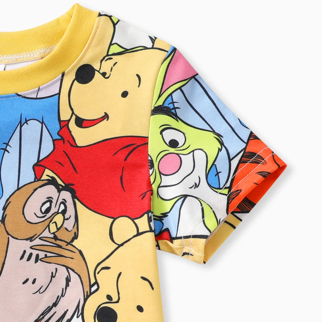 Disney Winnie the Pooh Toddler Boys 2pcs Naia™ Character All-over Print Tee with Elastic Waist Shorts Set Yellow big image 1