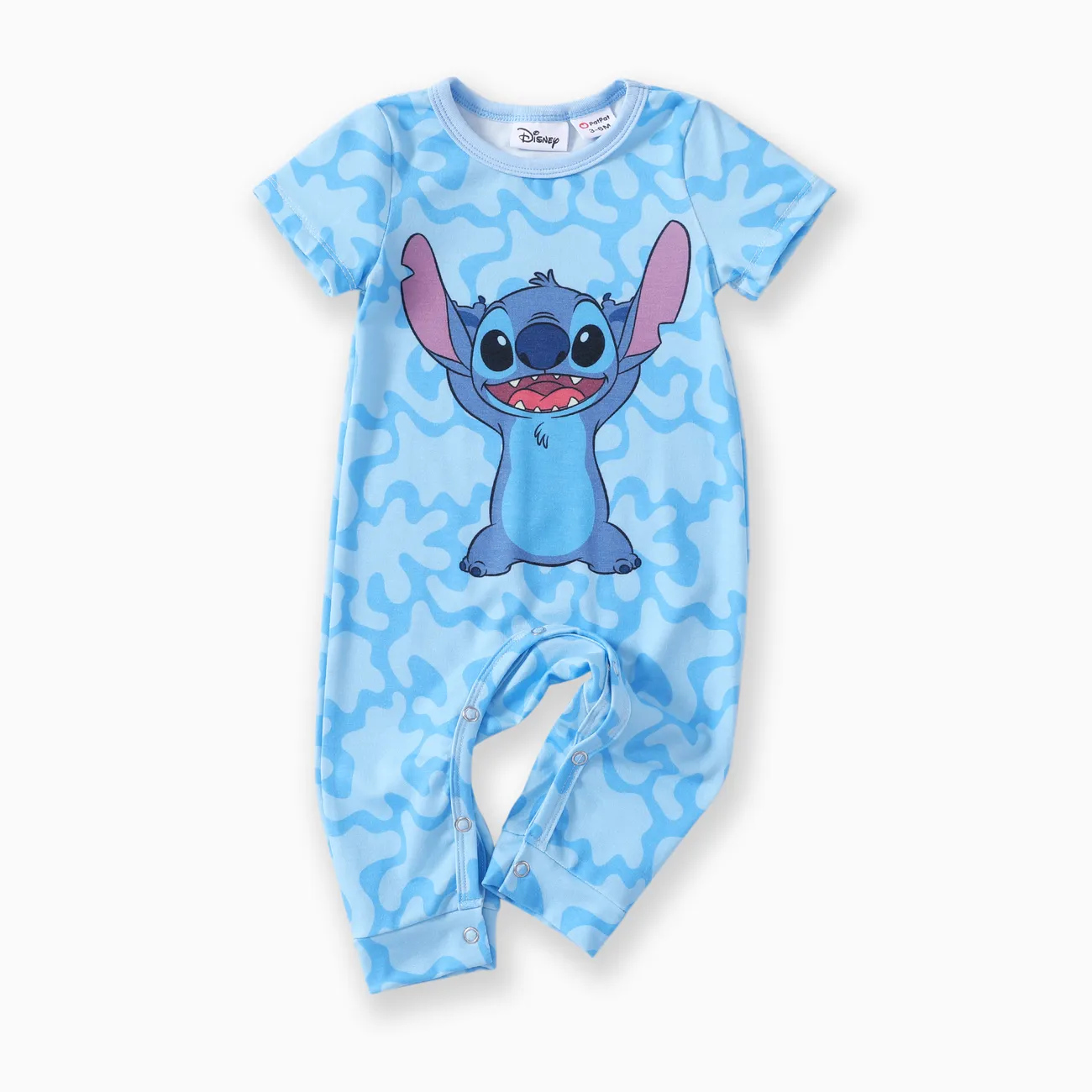 Disney Stich Baby Unisex Ananas Kindlich Kurzärmelig Baby-Overalls blau big image 1