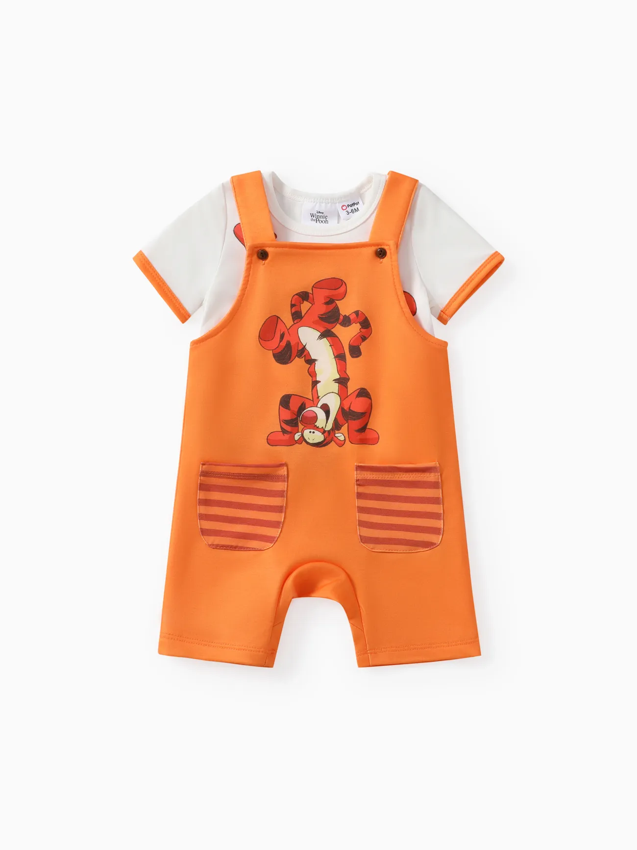 

Disney Winnie the Pooh Baby Boys/Girls 2pcs Naia™ Character Print Tee with Pocket Overalls Set