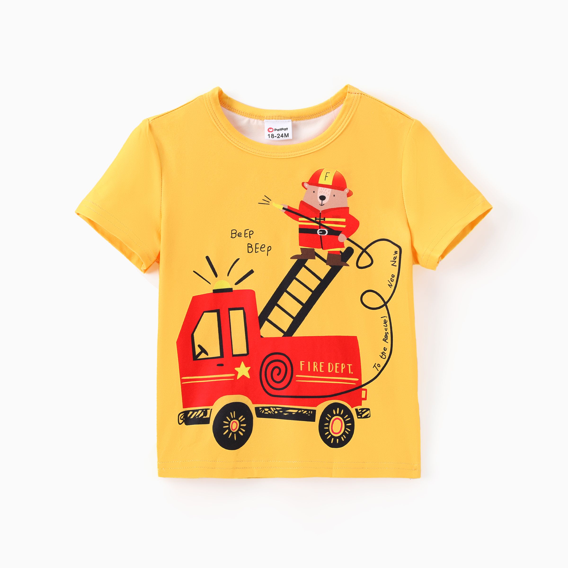 

Toddler Boy Vehicle Print Colorblock Short-sleeve Tee