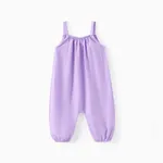 Cotton Loose-fit Solid Color Lightweight Jumpsuit for Baby Unisex Purple