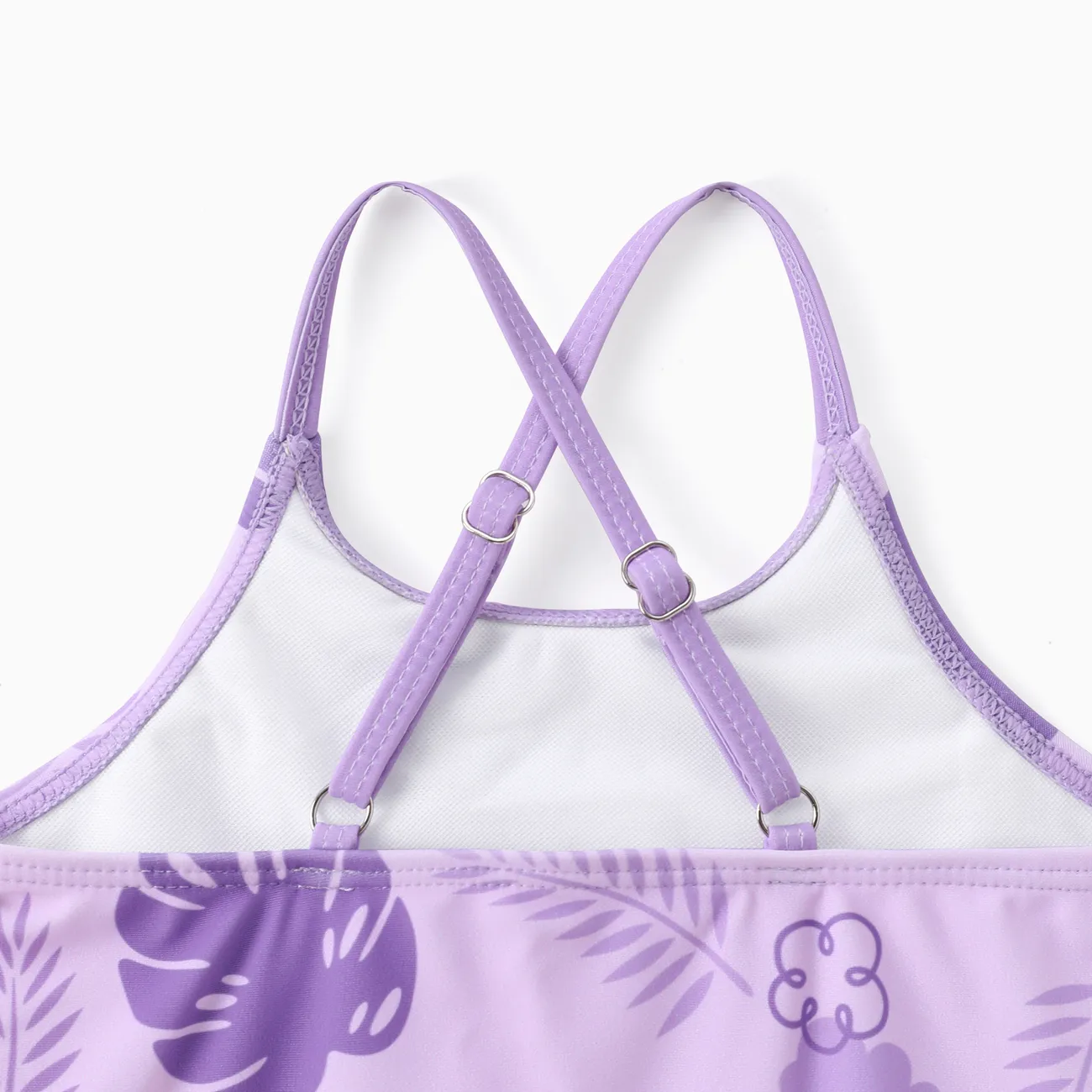 迪士尼針跡 中性 拉鍊 童趣 泳裝 紫色 big image 1