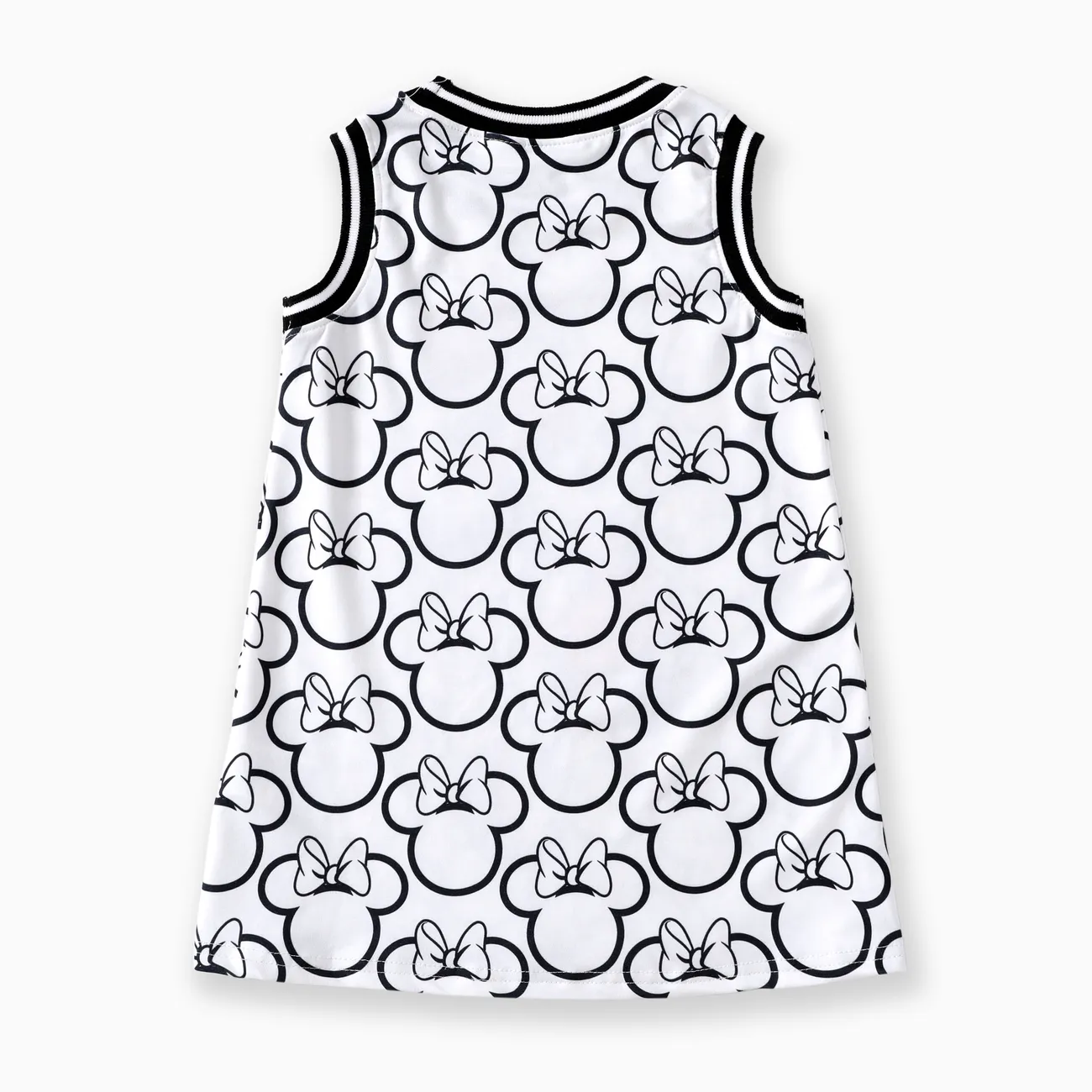 Disney Mickey and Friends Toddler Girls 1pc Naia™ Character Print Sleeveless Sporty Dress BlackandWhite big image 1