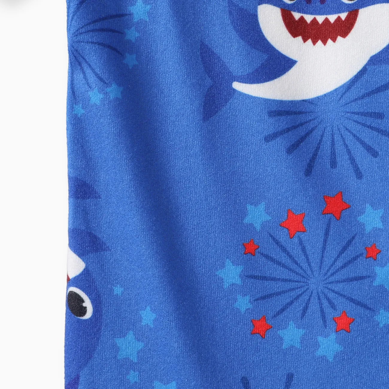 Baby Shark Baby Boys/Girls 1pc Independence Day Firework Print Romper Blue big image 1