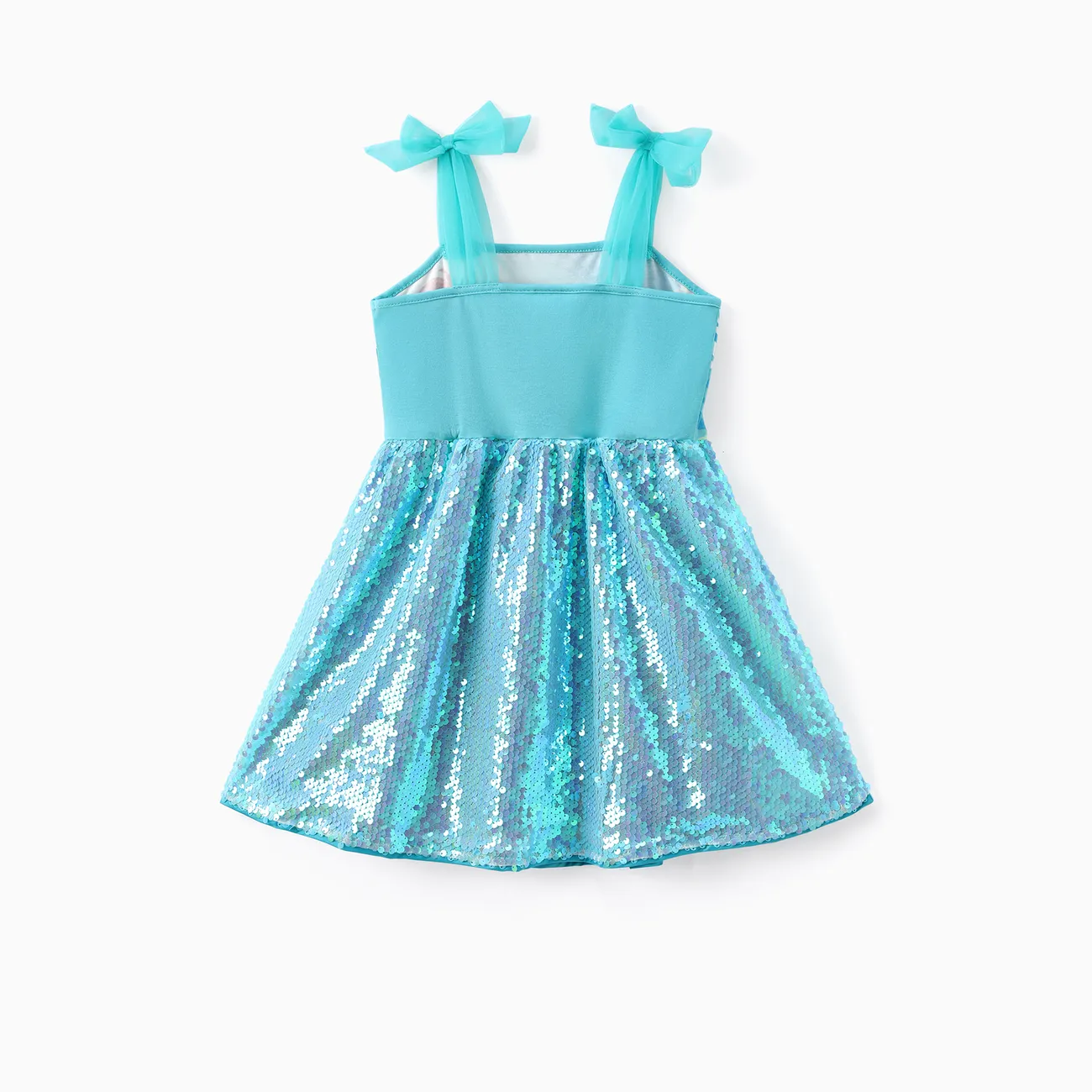 Disney Princess 小童 女 布料拼接 前衛 連衣裙 水綠色 big image 1