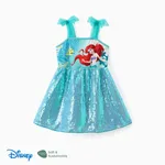 Disney Princess فساتين 2 - 6 سنوات حريمي توب بحمالات خياطة النسيج شخصيات اخضر مائي