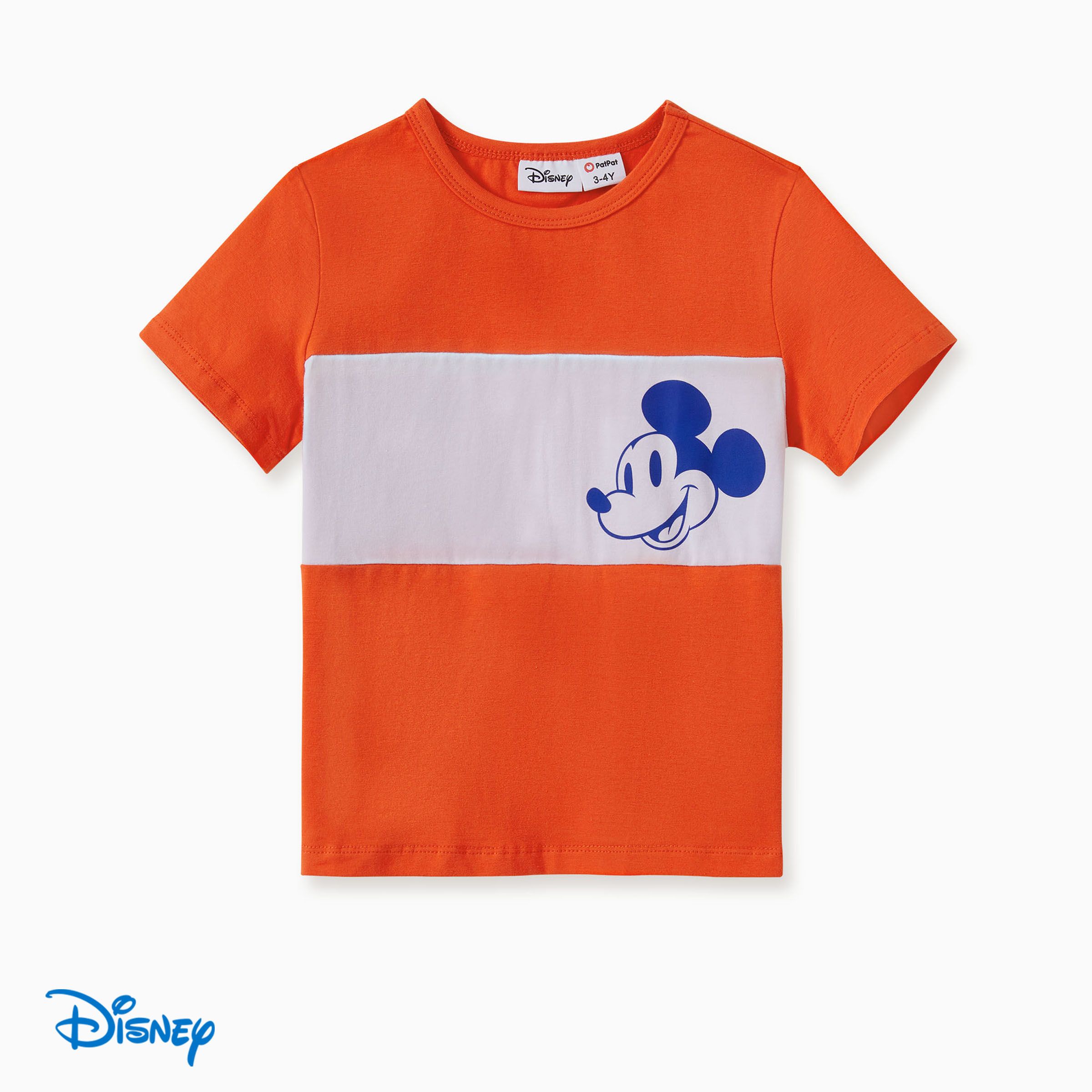 

Disney Mickey and Friends Family Matching Floral Peach Mickey Print Cotton Tee/Sleeveless Ruffle Dress/Onesie