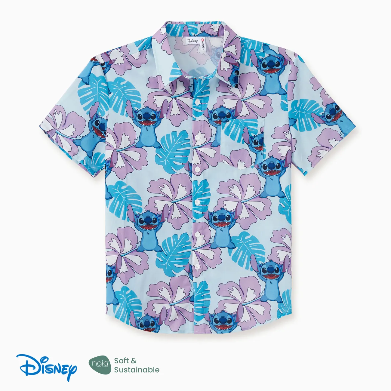 Puntada Disney Looks familiares Plantas y flores tropicales Camiseta sin mangas Conjuntos combinados para familia Conjuntos Multicolor big image 1