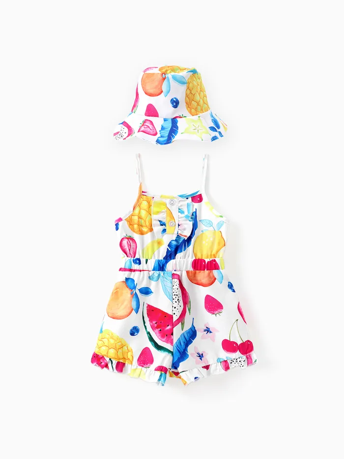 2-teiliges Baby-Mädchen-Sweet-Fruits-Overall-Set