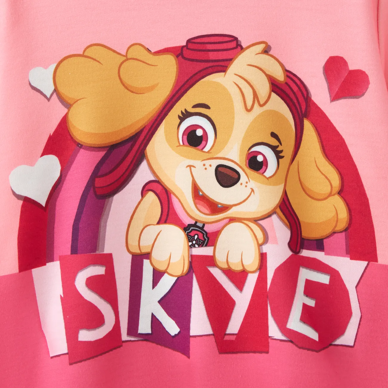 Patrulha Canina Criança Unissexo Costuras de tecido Infantil Cão Sweatshirt Rosa big image 1