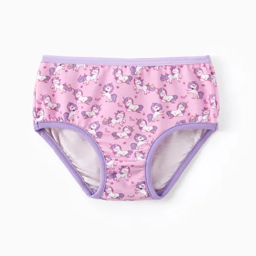 Toddler Girl 1pcs Unicorn/Solid Color Underwear