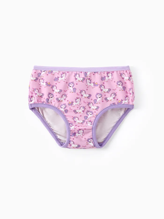 Toddler Girl 1pcs Unicorn/Solid Color Underwear