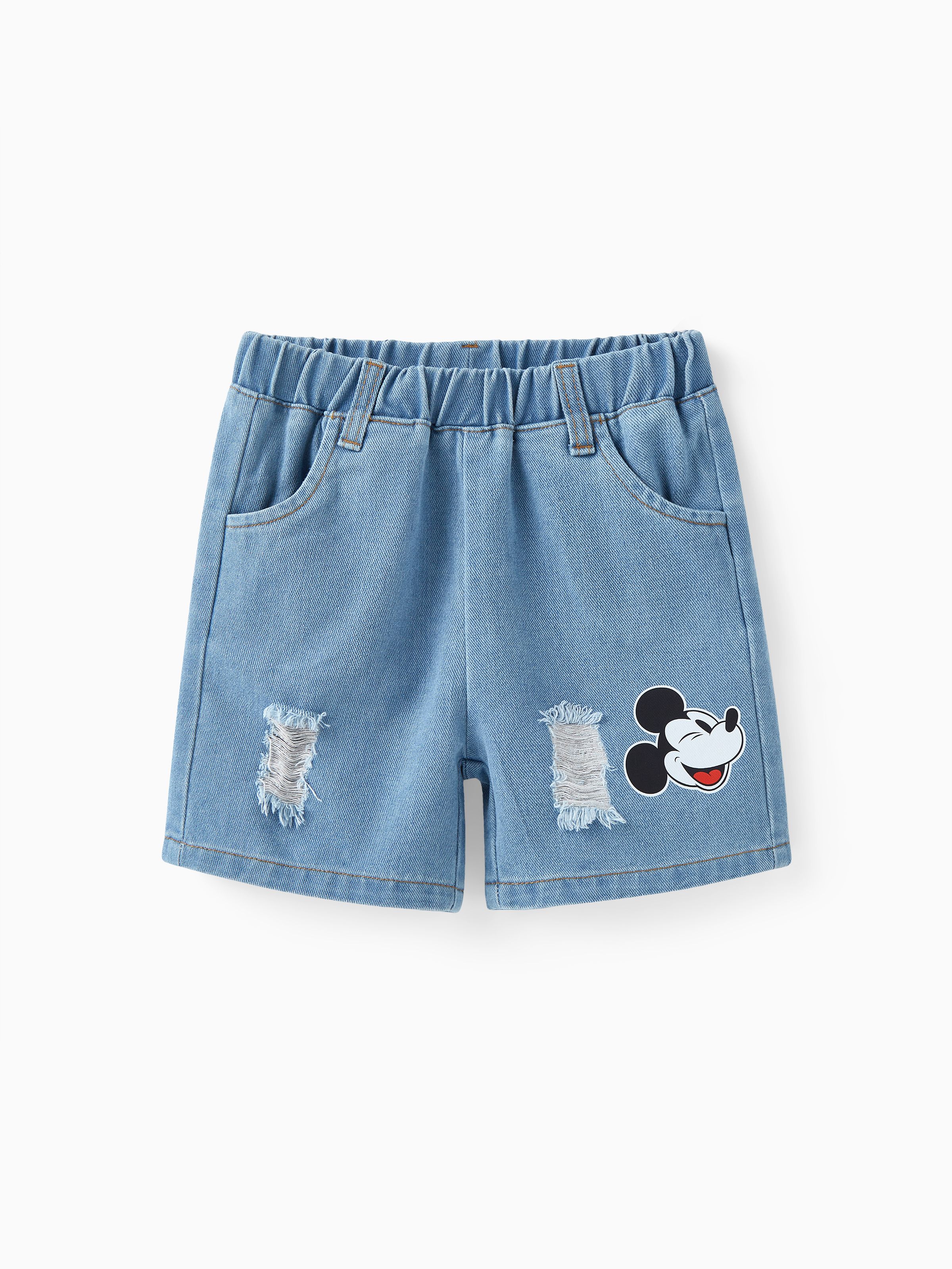 

Disney Mickey and Friends Toddler Girl /Toddler Boy printed denim shorts