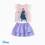 Disney Frozen 2 unidades Niño pequeño Chica Mangas con volantes Infantil conjuntos de camiseta Rosado