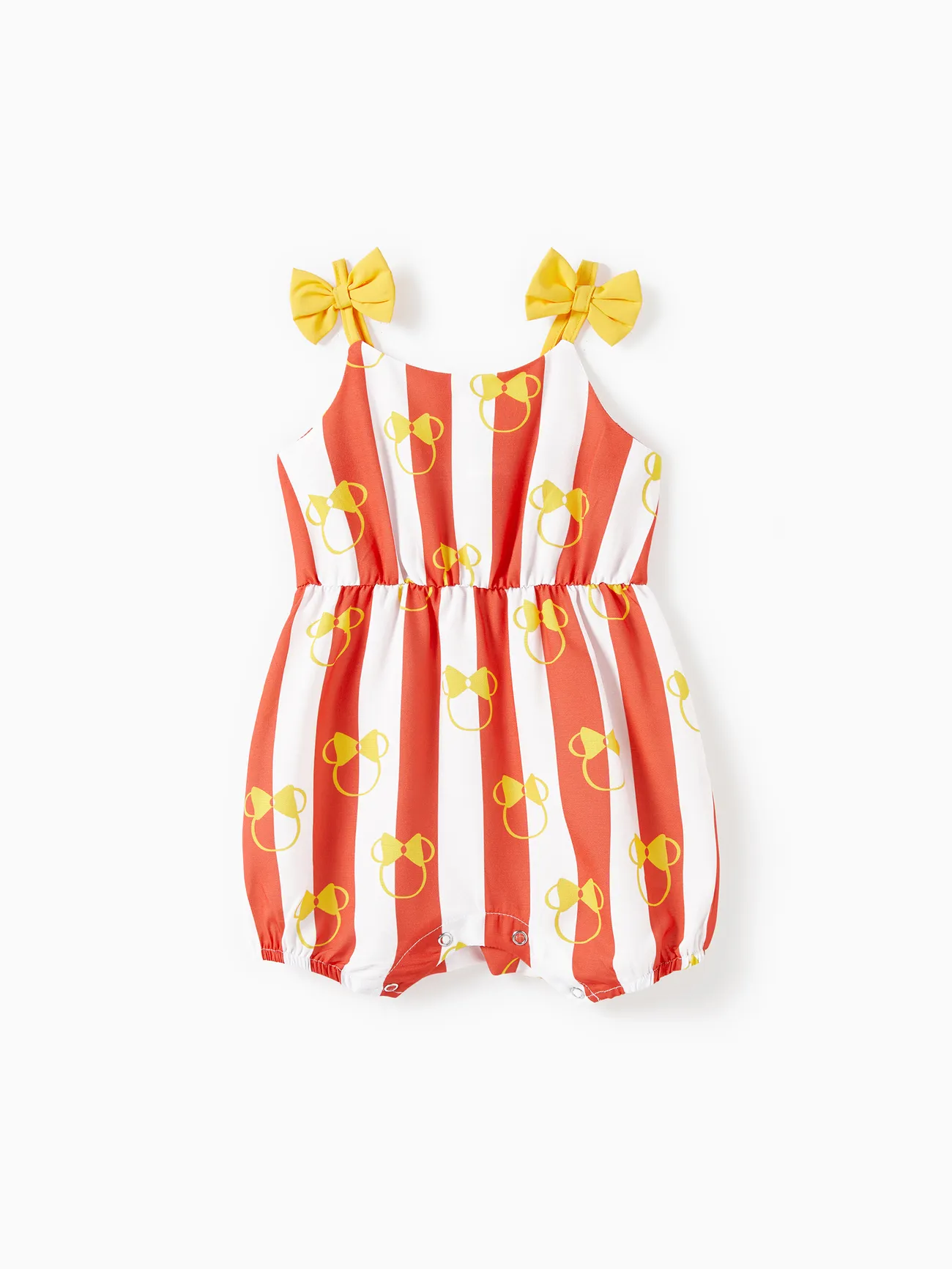 Disney Mickey and Friends  Mommy and Me Mickey Striped Print Sleeveless Dress/Jumpsuit Orange big image 1
