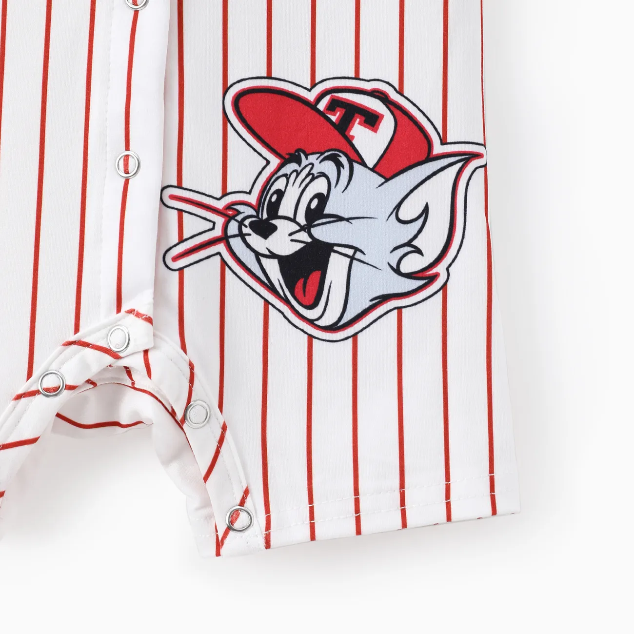Tom and Jerry Neonato Ragazzo Cuciture in tessuto Infantile Manica corta Tutine Rosso big image 1